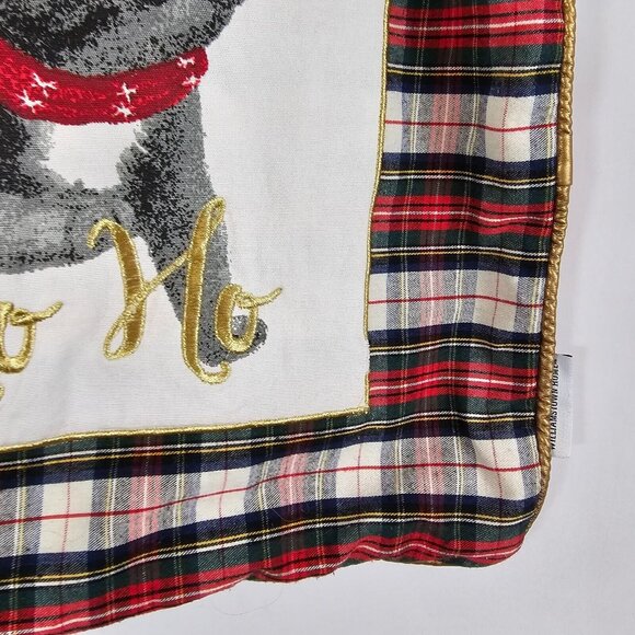 Willamstown 18" Gray Frenchie Bulldog Gold/Red Checker Plaid Pillow Sham Cover - Picture 8 of 10